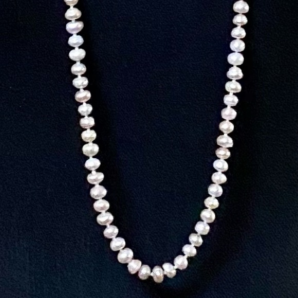 Freshwater long pearl one strand necklace - Picture 5 of 5